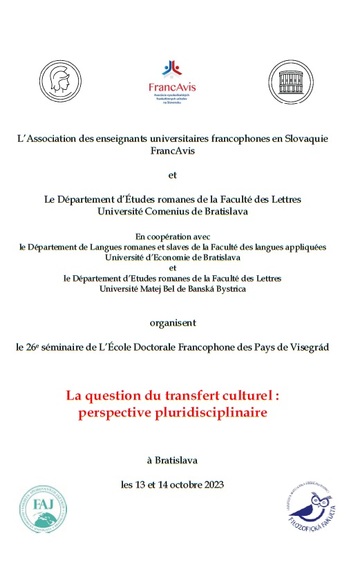 École Doctorale Francophone des Pays de Visegrád