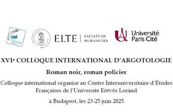 XVIe Colloque International d'Argotologie