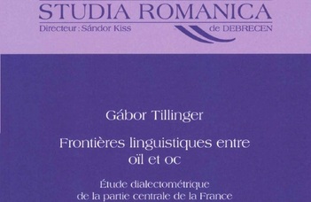 Tillinger Gábor: Frontières linguistiques entre oïl et oc